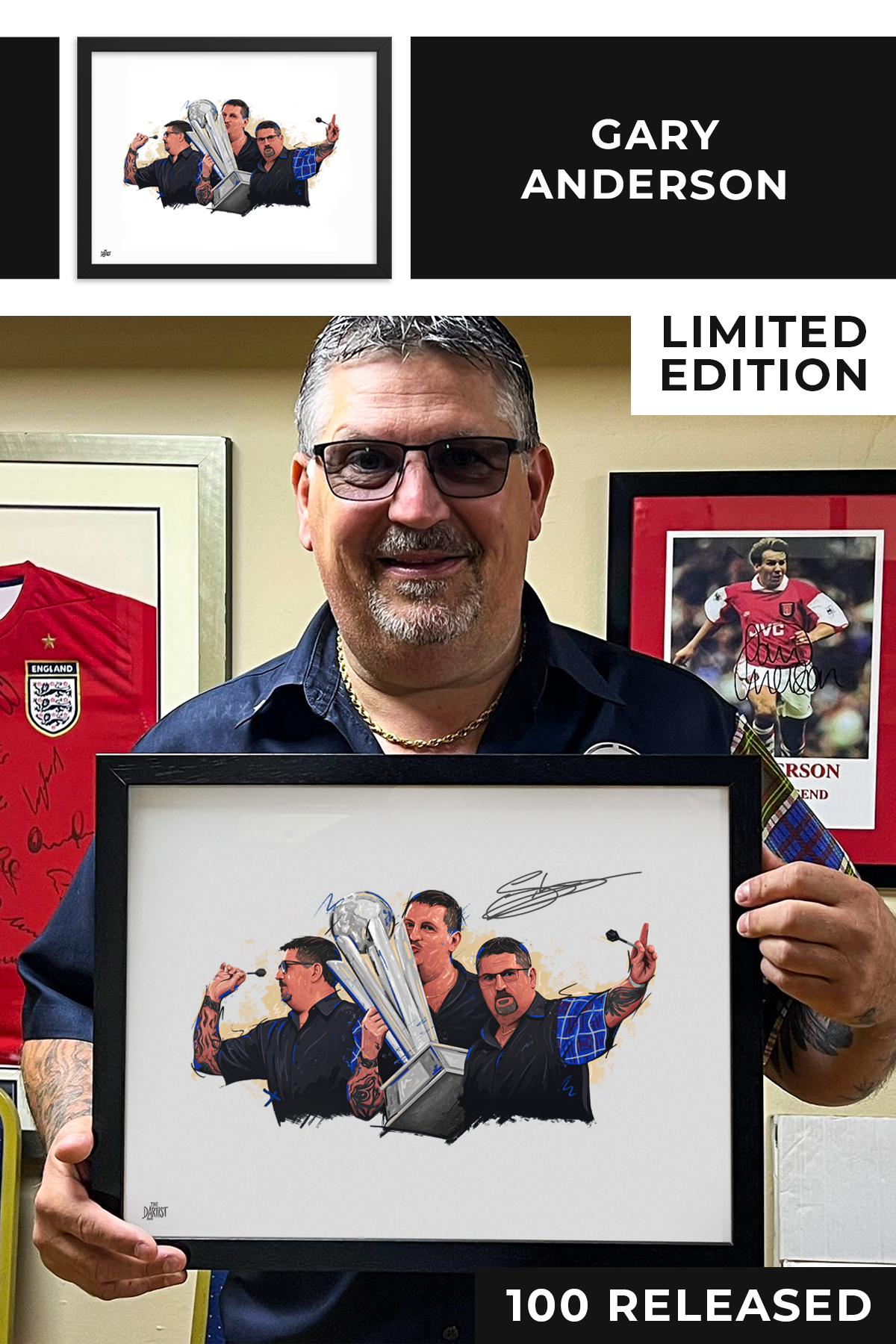 Gary Anderson Legend Edition Signed Art Print - The Dartist