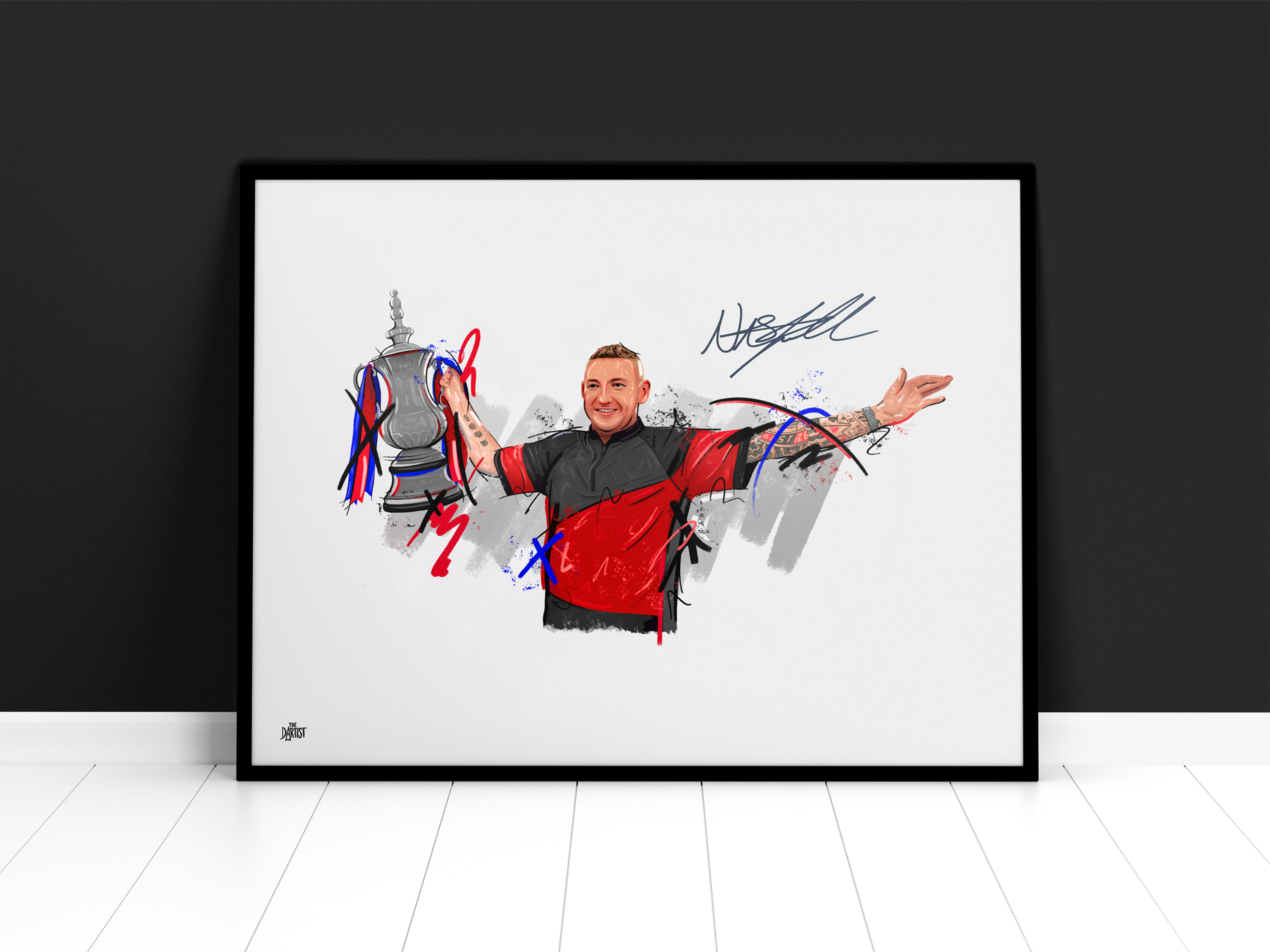 Special Edition Hand Signed Nathan Aspinall Print - The Dartist