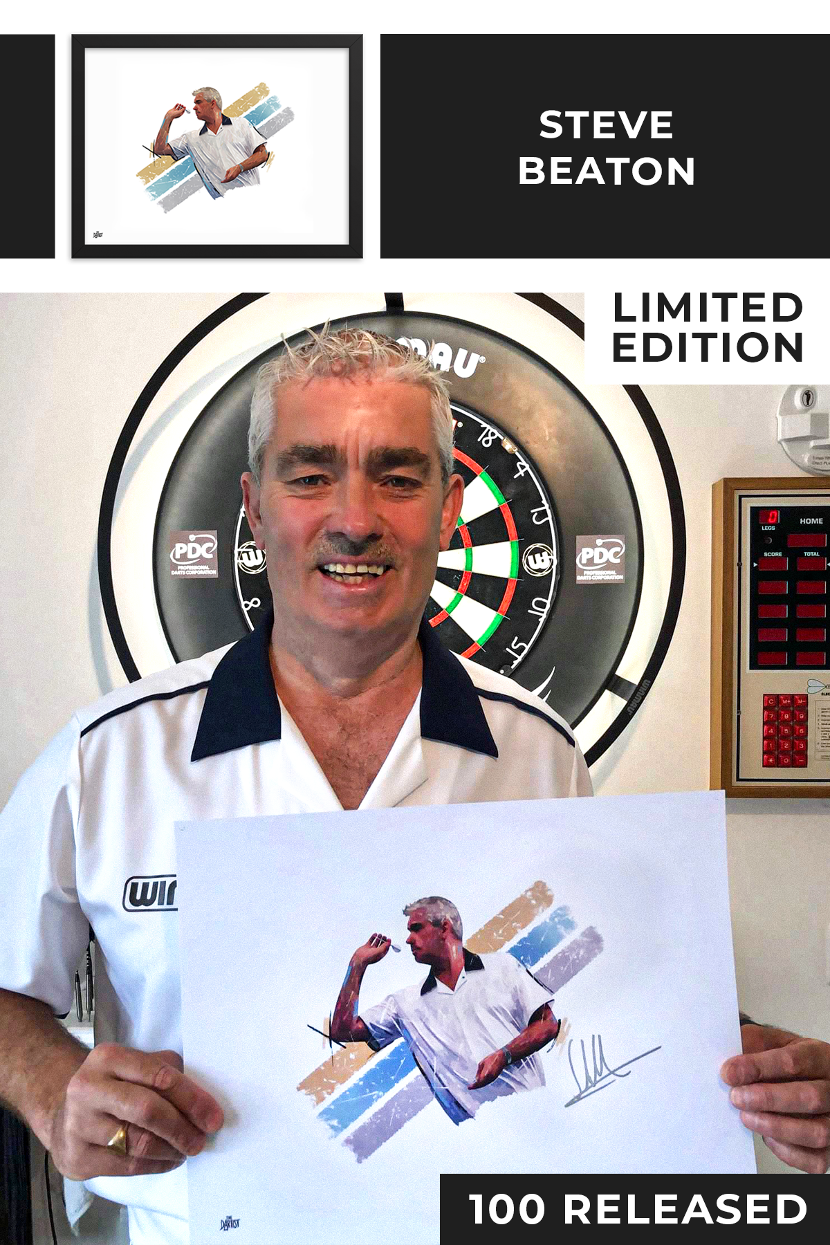 Steve Beaton Legend Edition Signed Art Print - The Dartist