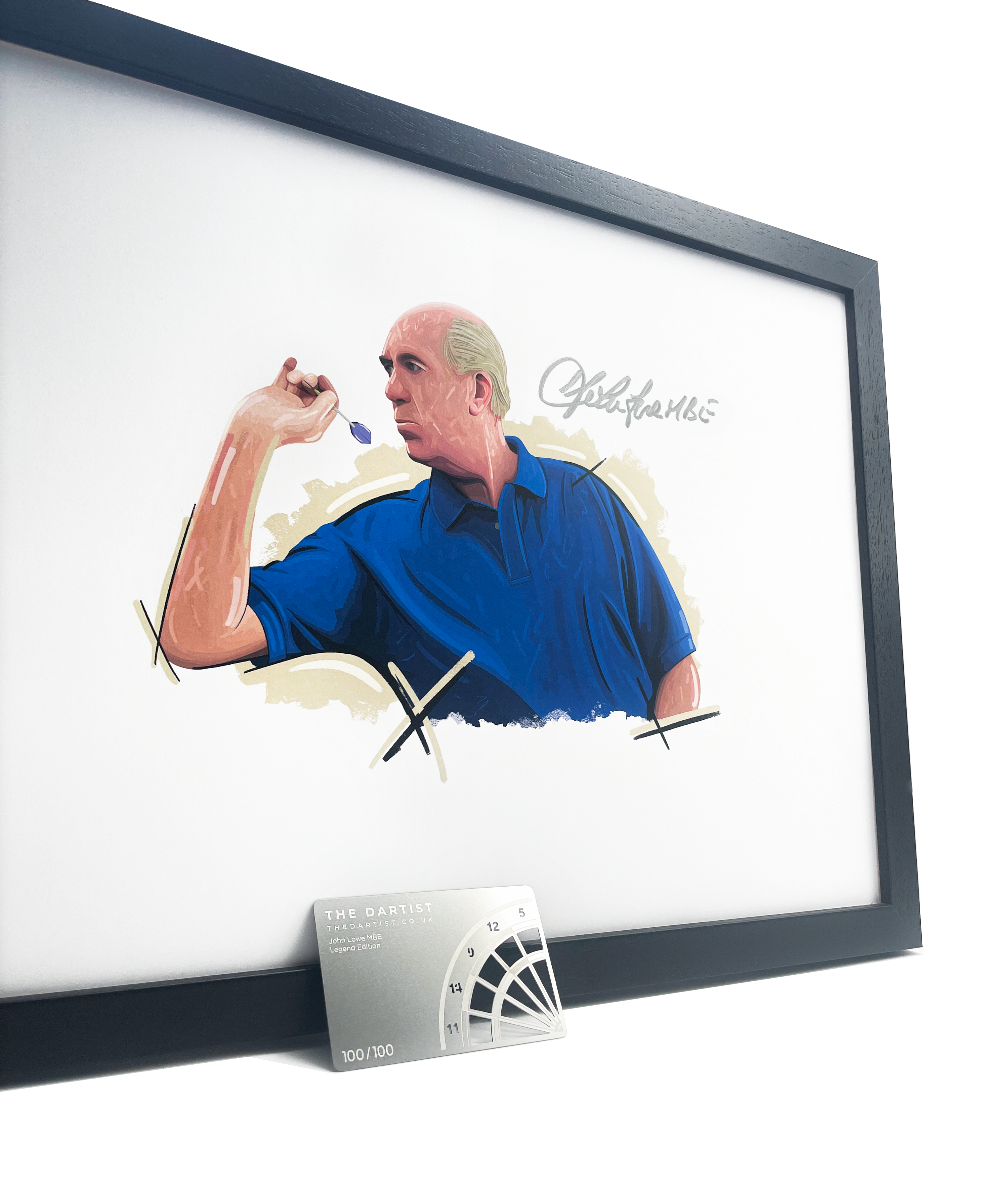 John Lowe MBE Legend Edition Signed Art Print - The Dartist