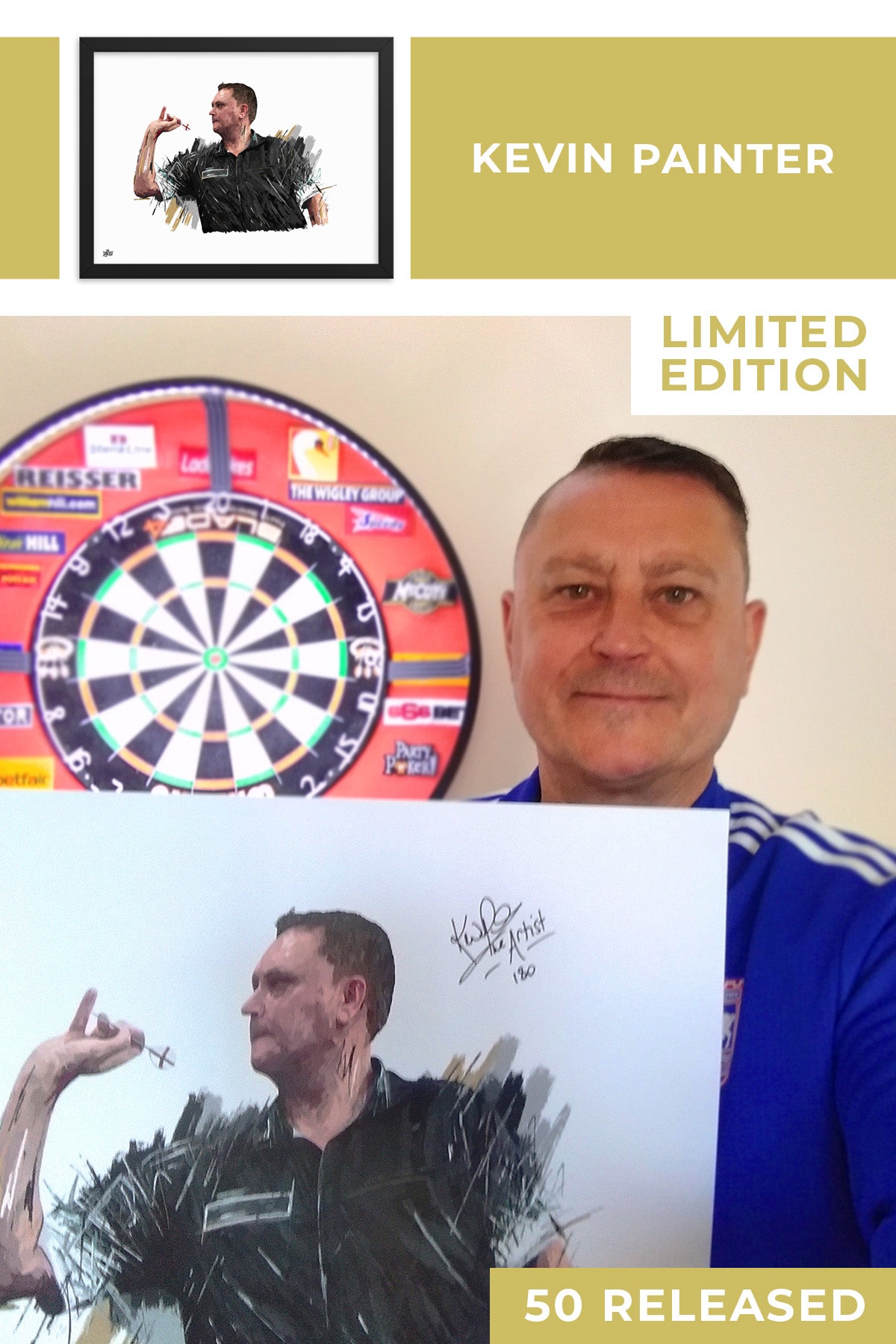 Kevin Painter Limited Edition Signed Art Print - The Dartist