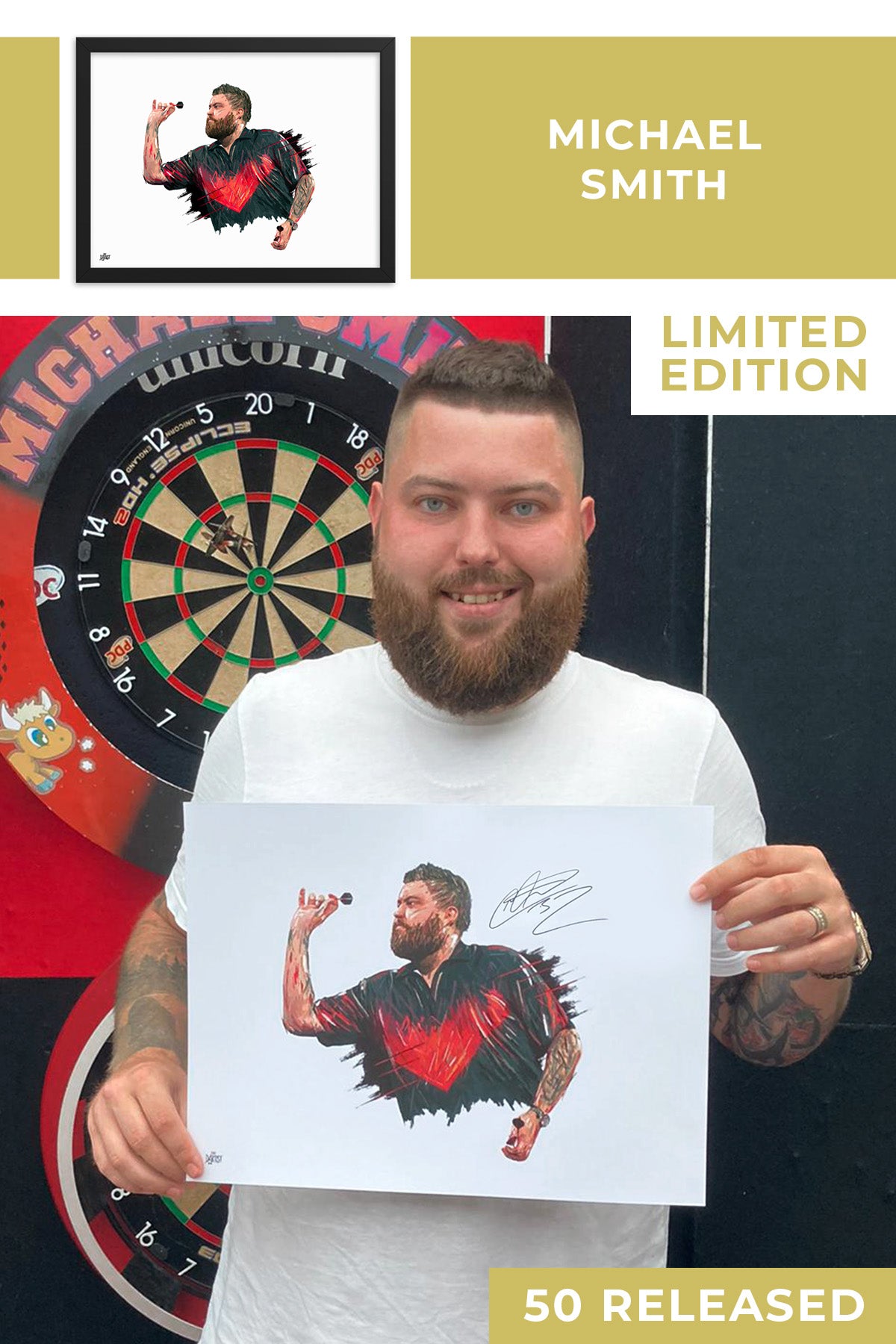 Michael Smith Limited Edition Signed Art Print - The Dartist