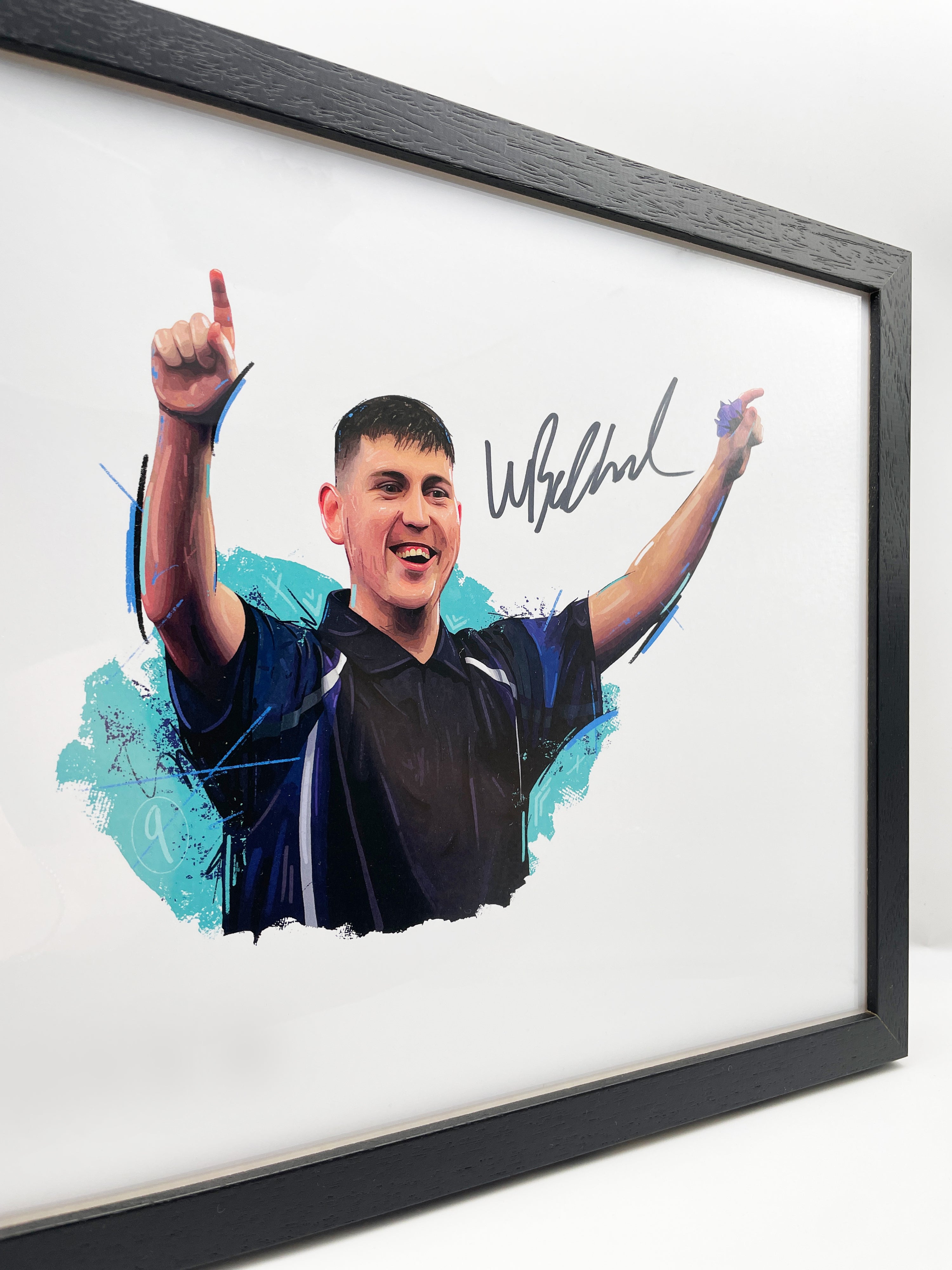 Willie Borland - Nine Dart Finish - Special Edition Signed Art Print - The Dartist
