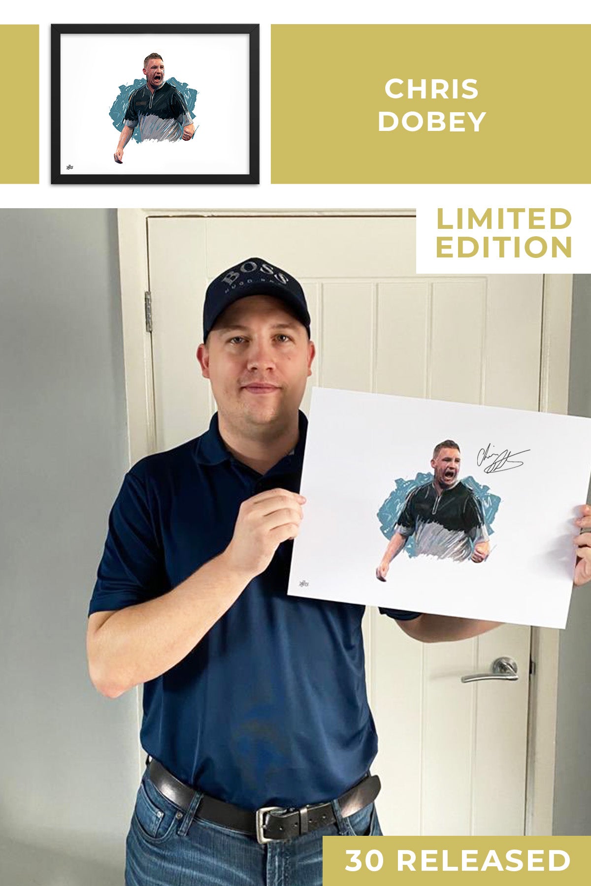 Chris Dobey Limited Edition Signed Art Print - The Dartist