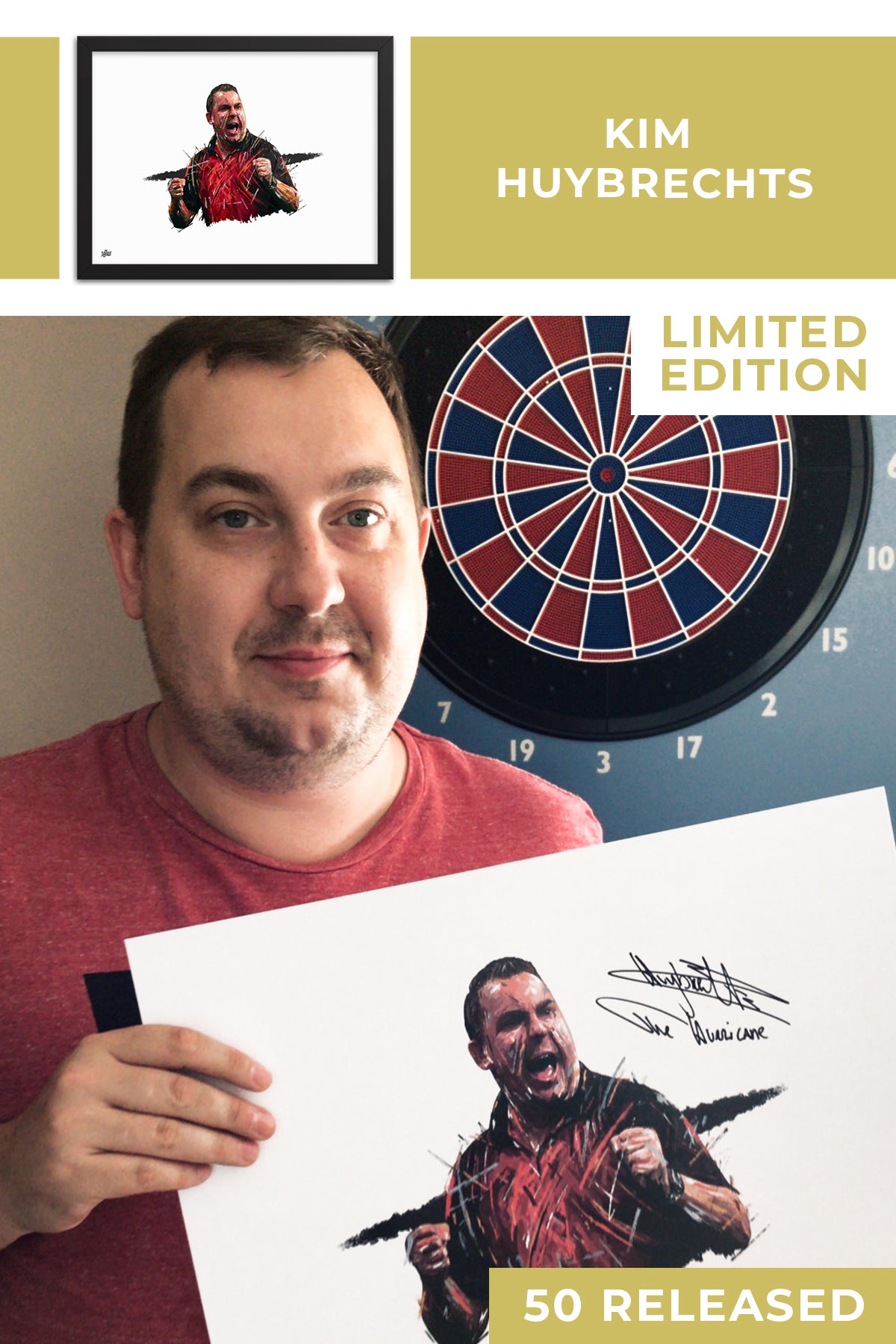 Kim Huybrechts Limited Edition Signed Art Print - The Dartist