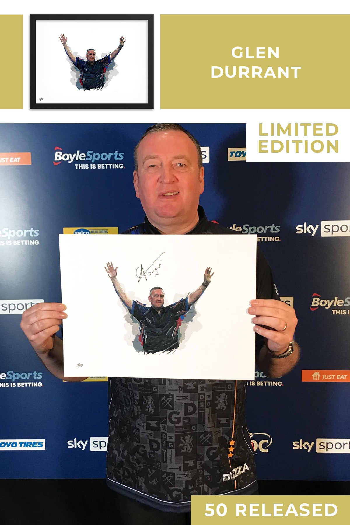 Glen Durrant Limited Edition Signed Art Print - The Dartist
