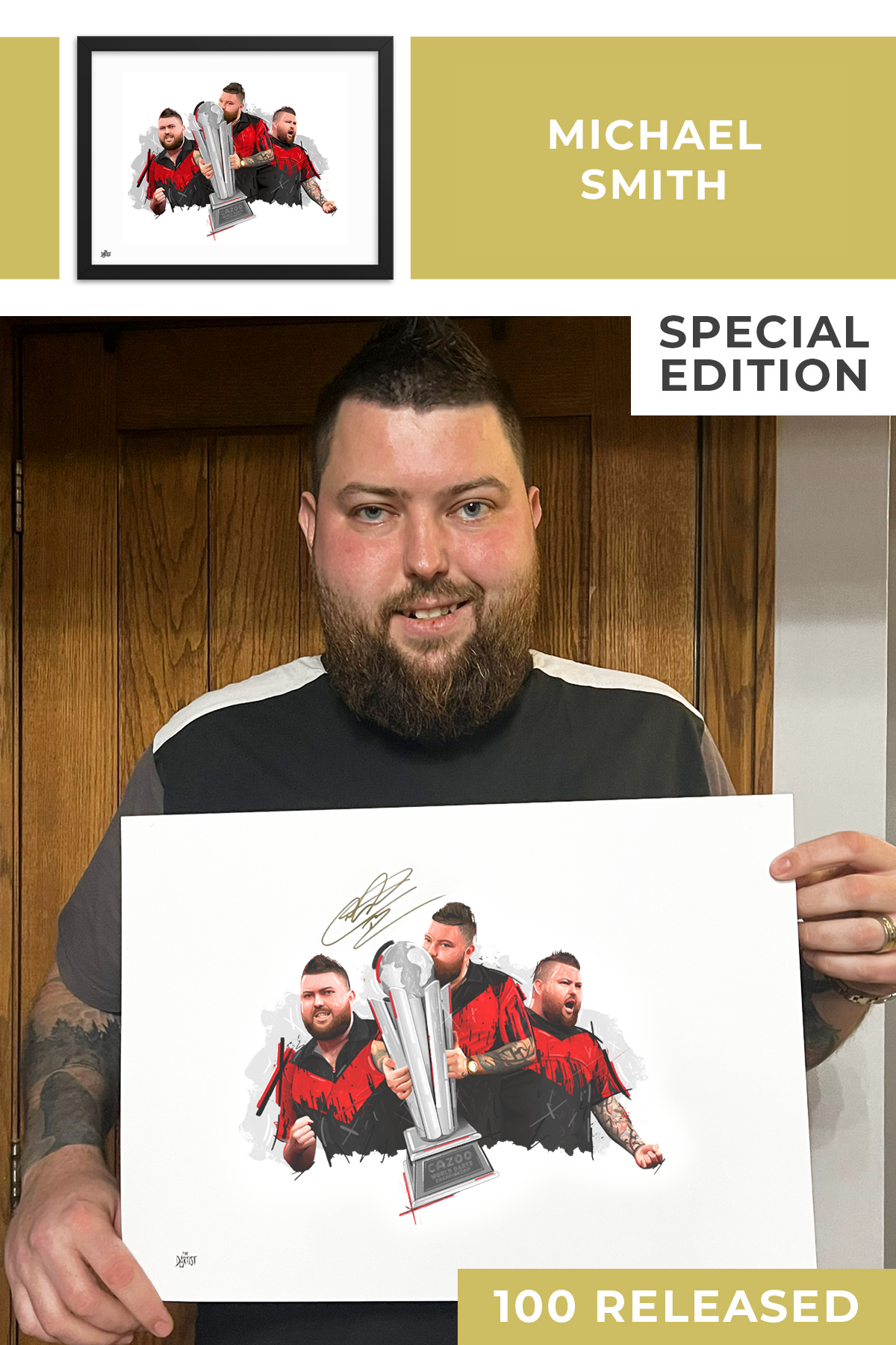 Special Edition Hand Signed Michael Smith Print - The Dartist